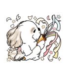 シーズー犬 (ロン毛)『お祝い・喜び』（個別スタンプ：34）