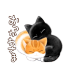 ねこじかんのおあげとくろまめ（個別スタンプ：11）