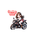 バイク女子 中型編（個別スタンプ：3）