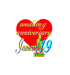 ♥️ポップUP♥️結婚記念日1月16～31日（個別スタンプ：4）