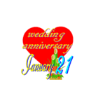 ♥️ポップUP♥️結婚記念日1月16～31日（個別スタンプ：6）