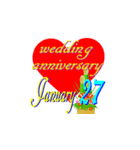 ♥️ポップUP♥️結婚記念日1月16～31日（個別スタンプ：12）