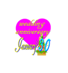 ♥️ポップUP♥️結婚記念日1月16～31日（個別スタンプ：15）