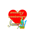♥️ポップUP♥️結婚記念日1月16～31日（個別スタンプ：16）