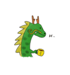 コーヒー好きのドラゴンさん。（個別スタンプ：12）