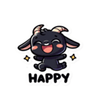 かわいい黒ヤギの日常（個別スタンプ：1）