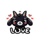 かわいい黒ヤギの日常（個別スタンプ：4）