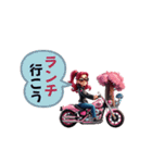 風を切るバイク女子！（個別スタンプ：22）