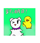 しろねこライフ5（個別スタンプ：5）