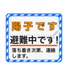 素早く安否確認。お守り代わりにプレゼント（個別スタンプ：18）