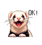 ドット絵 フェレット 40種（個別スタンプ：7）