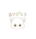 ふわふわ白ねこちゃんのスタンプ（個別スタンプ：2）