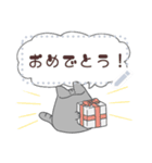 寄り目ねこのメッセージスタンプ（個別スタンプ：20）