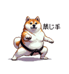 ドット絵 力士な柴犬 相撲 40種（個別スタンプ：22）