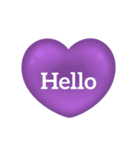 Heart English cute stamp（個別スタンプ：2）