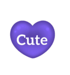Heart English cute stamp（個別スタンプ：3）