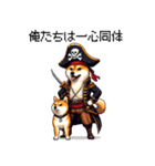 ドット絵 海賊な柴犬 40種（個別スタンプ：2）