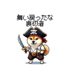 ドット絵 海賊な柴犬 40種（個別スタンプ：8）