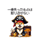 ドット絵 海賊な柴犬 40種（個別スタンプ：17）