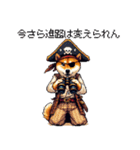 ドット絵 海賊な柴犬 40種（個別スタンプ：34）