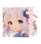 小さなキツネの少女スタンプ（個別スタンプ：1）