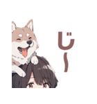 頭に犬乗ってる少女。その1（個別スタンプ：23）