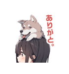 頭に犬乗ってる少女。その1（個別スタンプ：24）