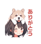 頭に犬乗ってる少女。その1（個別スタンプ：25）