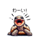 ドット絵 ロシアリクガメ 日常会話 40種（個別スタンプ：20）