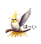 ドット絵 オカメインコ ルチノー 40種（個別スタンプ：9）