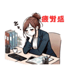 体調不良を伝える少女のLINEスタンプ（個別スタンプ：17）