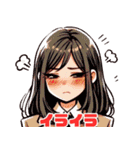 体調不良を伝える少女のLINEスタンプ（個別スタンプ：36）