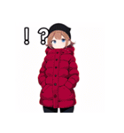 おしゃべり冬着女子（個別スタンプ：17）