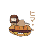 カラフルな女の子のLINEスタンプ（個別スタンプ：12）