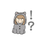 カラフルな女の子のLINEスタンプ（個別スタンプ：21）