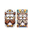 かわいいフクロウのLINEスタンプ #8（個別スタンプ：7）