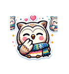 かわいいフクロウのLINEスタンプ #8（個別スタンプ：10）