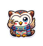 かわいいフクロウのLINEスタンプ #8（個別スタンプ：17）