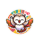 かわいいフクロウのLINEスタンプ #8（個別スタンプ：19）