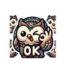 かわいいフクロウのLINEスタンプ #8（個別スタンプ：21）