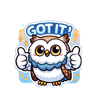 かわいいフクロウのLINEスタンプ #8（個別スタンプ：22）