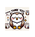 かわいいフクロウのLINEスタンプ #8（個別スタンプ：25）