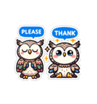 かわいいフクロウのLINEスタンプ #8（個別スタンプ：26）