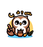 かわいいフクロウのLINEスタンプ #8（個別スタンプ：27）