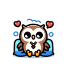 かわいいフクロウのLINEスタンプ #8（個別スタンプ：28）