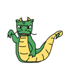 ドラゴンを描くのが苦手な人が描いた辰（個別スタンプ：1）