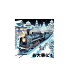 日本の有名なところを駆け巡る機関車（個別スタンプ：12）