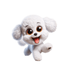 3D Art Dog Friends Toy Poodle Simple（個別スタンプ：2）