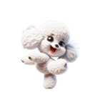 3D Art Dog Friends Toy Poodle Simple（個別スタンプ：4）