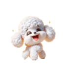 3D Art Dog Friends Toy Poodle Simple（個別スタンプ：6）